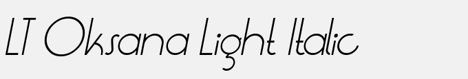 LT Oksana Light Italic